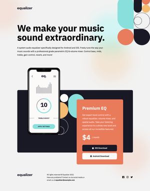 equalizer Landing Page Challenge from FrontendMentor