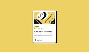 Screenshot of my completed mobile version of the Blog Preview Card challenge from Frontend Mentor